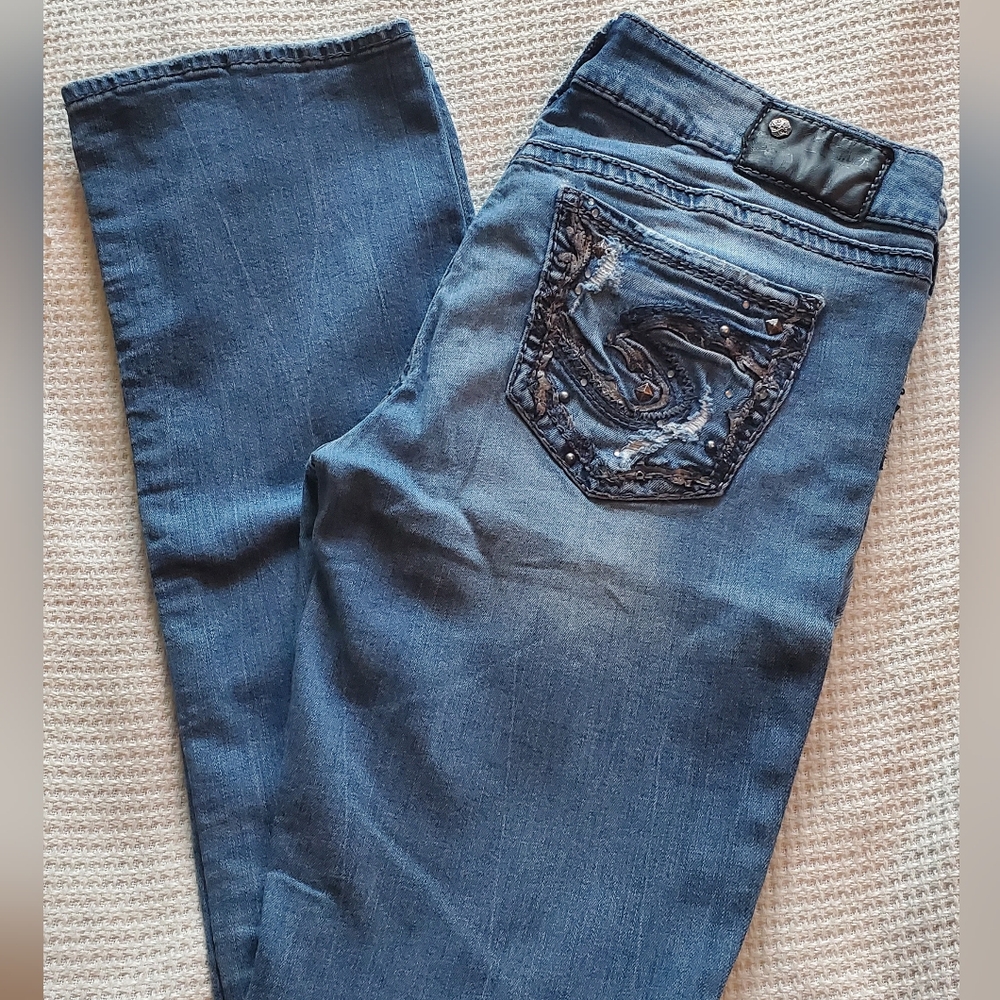 Womens Midrise Bootcut Silver Jeans W29/L33